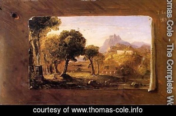 Thomas Cole - Study for 'Dream of Arcadia'