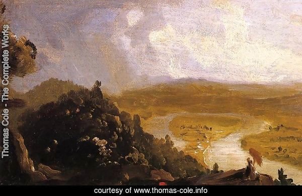 Sketch for 'View from Mount Holyoke, Northampton, Massachusetts, after a Thunderstorm' (The Oxbow)