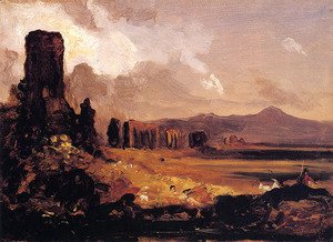 Thomas Cole - Campagna di Roma (study for 'Aqueduct near Rome')