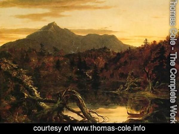 Thomas Cole - Autumn Twilight, View of Corway Peak, 1834