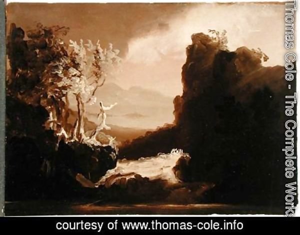 Thomas Cole - Romantic Landscape (Last of the Mohicans), 1827