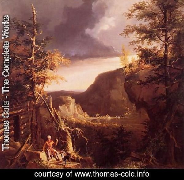Thomas Cole - Daniel Boone Sitting at the Door of His Cabin on the Great Osage Lake, Kentucky