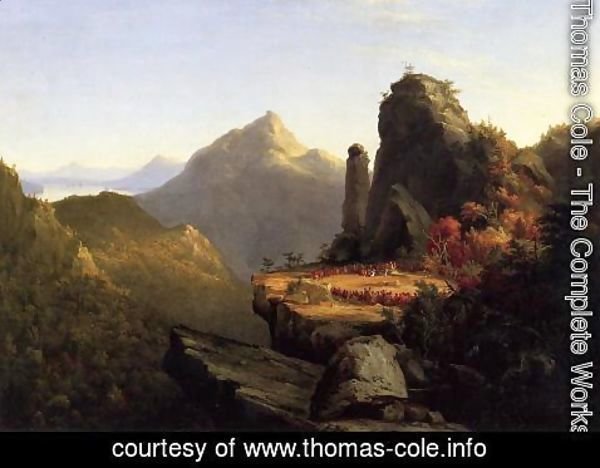 Thomas Cole - Scene from 'The Last of the Mohicans': Cora Kneeling at the Feet of Tanemund