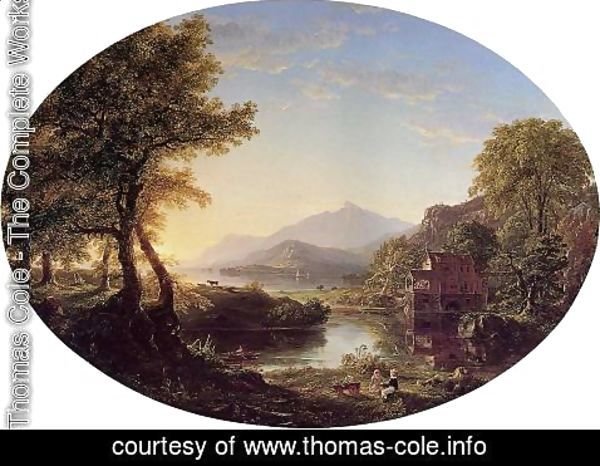 Thomas Cole - The Old Mill at Sunset