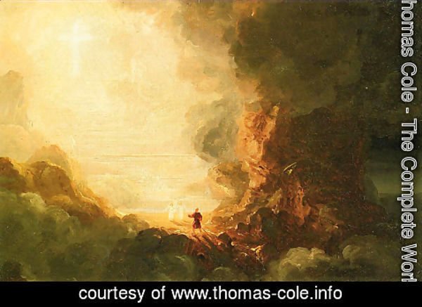 Thomas Cole - The Cross and the World Study for -The Pilgrim of the Cross at the End of His Journey
