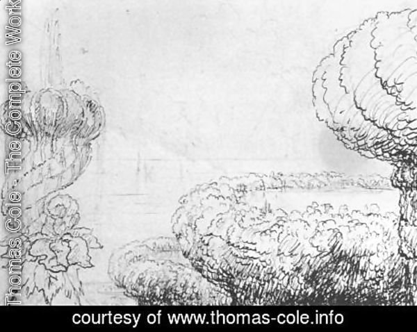 Thomas Cole - Pen and pencil drawing