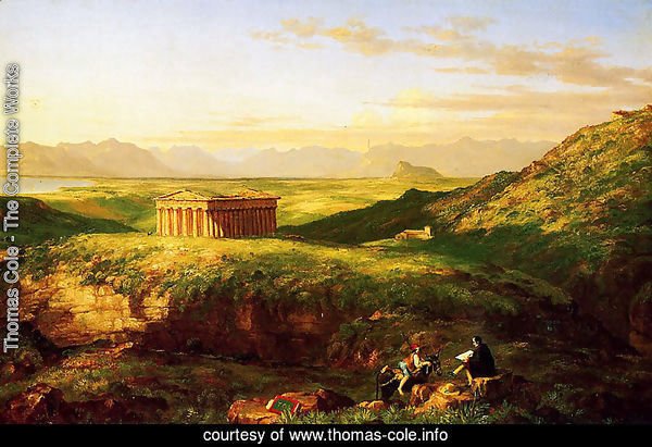 The Temple of Segesta with the Artist Sketching