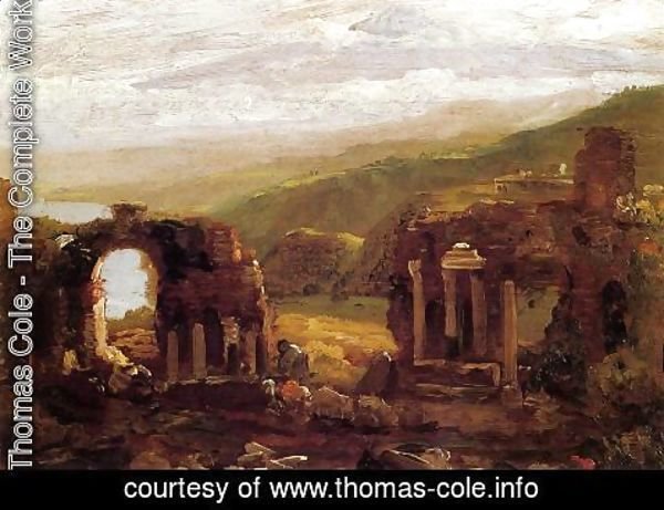 Thomas Cole - The Ruins of Taormina (sketch)