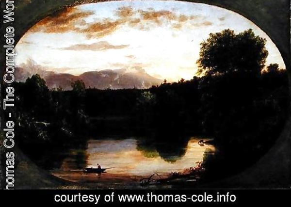 Thomas Cole - Sunset, View on Catskill Creek, 1833