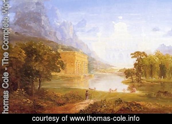 Thomas Cole - The Cross and the World: Study for 'The Pilgrim of the World on His Journey'