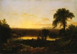 Thomas Cole - Summer Twilight: A Recollection of a Scene in New England