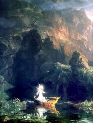 Thomas Cole - The Voyage of Life Childhood (detail) 2